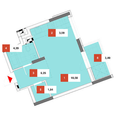 1-кімнатна 36.78 м² в ЖК Теремки від 45 024 грн/м², Київ