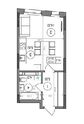 Смарт 28.49 м² в ЖК Svitlo Park від 53 918 грн/м², Київ