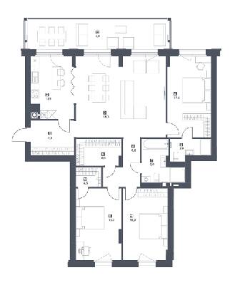 4-кімнатна 138.8 м² в ЖК S78 від 46 850 грн/м², Львів