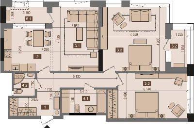 3-комнатная 104.6 м² в ЖК Tetris Hall от 84 900 грн/м², Киев