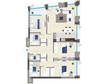 4-кімнатна 97.35 м² в ЖК Славутич від 22 907 грн/м², Київ