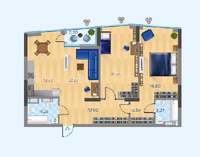 3-кімнатна 83.12 м² в ЖК Старт від 28 850 грн/м², Київ