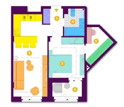 1-комнатная 47.7 м² в ЖК Respublika от 35 650 грн/м², Киев