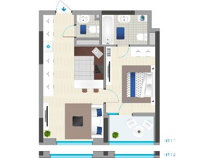 1-комнатная 48.25 м² в ЖК Славутич 2.0 от 31 000 грн/м², Киев