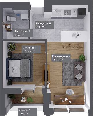 Однокомнатные в ЖК Philadelphia Concept House