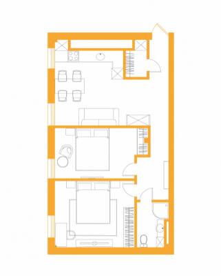 2-кімнатна 73.3 м² в ЖК Авторський від 19 900 грн/м², с. Фонтанка