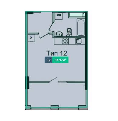 1-кімнатна 35.97 м² в ЖМ ARTVILLE від 22 400 грн/м², смт Авангард