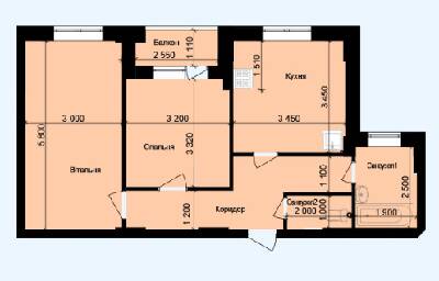 2-комнатная 57.5 м² в ЖК Дом на Подолье от застройщика, Винница