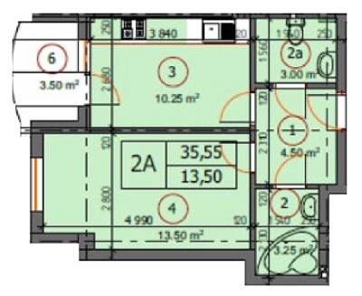 1-кімнатна 35.55 м² в ЖК Unity від 27 450 грн/м², Ужгород