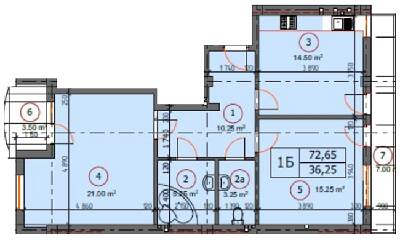 2-кімнатна 72.65 м² в ЖК Unity від 27 450 грн/м², Ужгород