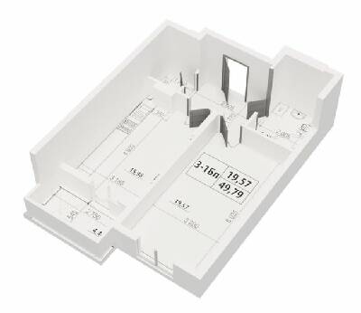 1-комнатная 49.79 м² в ЖК Русановская Гавань от 34 500 грн/м², Киев