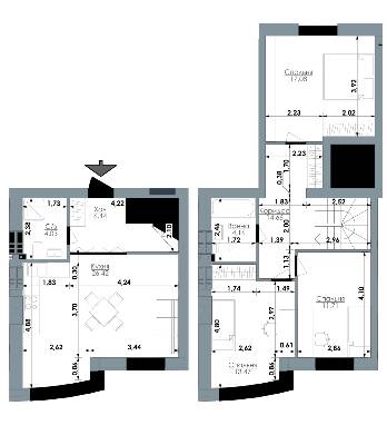 Двухуровневая 97.97 м² в ЖК Bavaria City от 12 500 грн/м², с. Крюковщина