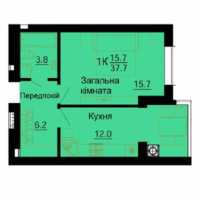Однокомнатные в ЖК Львовский маеток