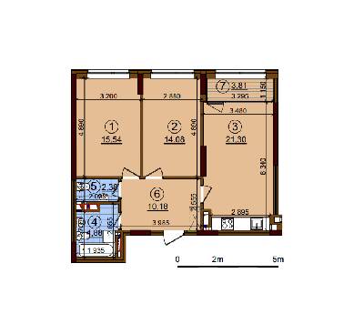 2-кімнатна 72.17 м² в ЖК Варшавський Мікрорайон від 19 981 грн/м², Київ