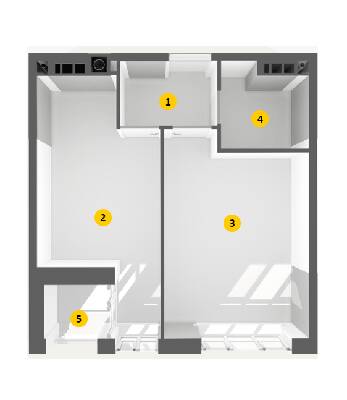 1-комнатная 36.35 м² в ЖК Оптимісто от 16 800 грн/м², с. Гатное