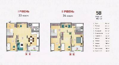 Дворівнева 170.35 м² в ЖК Victory V від 35 000 грн/м², Київ