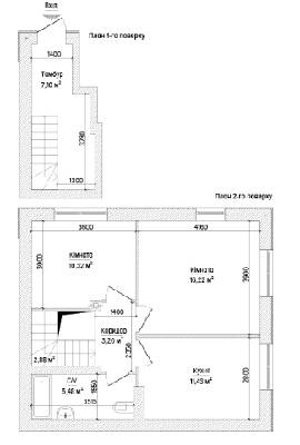 2-кімнатна 56.63 м² в ЖК Кантрі Таунхаус від забудовника, с. Гора