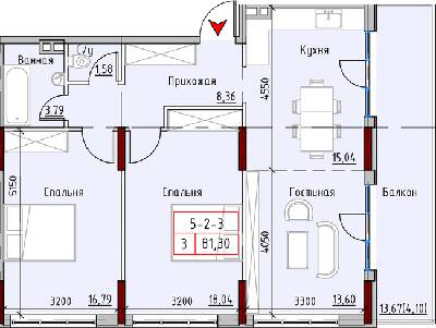 3-комнатная 81.3 м² в ЖК MARINIST residence от 33 900 грн/м², Одесса