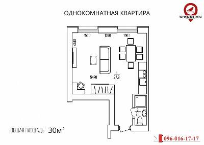1-комнатная 30 м² в ЖК Воробьевы Горы на Полях от 24 050 грн/м², Харьков