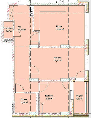 2-кімнатна 65 м² в ЖК на вул. Молдавська, 23 від 25 750 грн/м², Львів