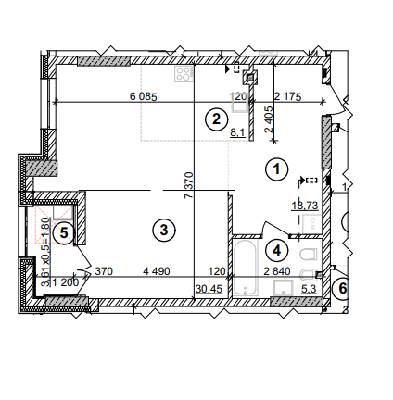 1-комнатная 59.38 м² в ЖК Crystal Park Tower от 45 000 грн/м², Киев