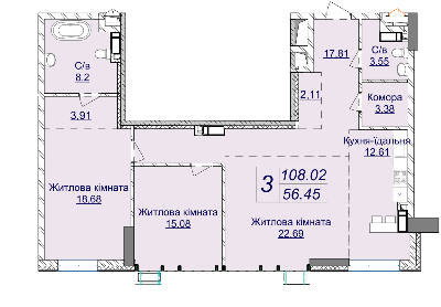 3-кімнатна 108.02 м² в ЖК Новопечерські Липки від 67 200 грн/м², Київ