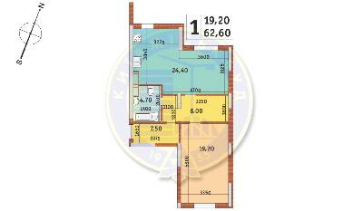2-комнатная 62.6 м² в ЖК Новомостицко-Замковецкий от 22 200 грн/м², Киев