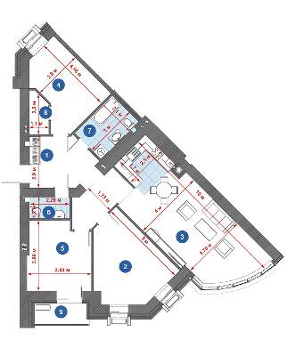 3-комнатная 108.05 м² в ЖК City Park от 23 000 грн/м², г. Кременчуг