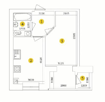 1-комнатная 41.9 м² в ЖК Тетеревский Бульвар от 13 300 грн/м², Житомир