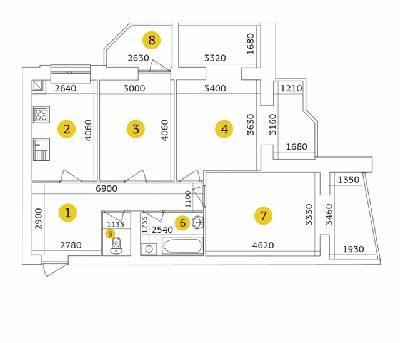 3-комнатная 90.02 м² в ЖК Тетеревский Бульвар от 15 200 грн/м², Житомир