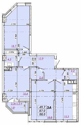 3-кімнатна 88 м² в ЖК RealPark від 15 750 грн/м², Одеса