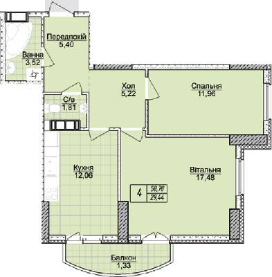 2-кімнатна 58.78 м² в ЖК Башни Фонтана від 20 800 грн/м², Одеса