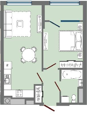 1-комнатная 45.77 м² в ЖК Greenville Park Lviv от 25 600 грн/м², Львов