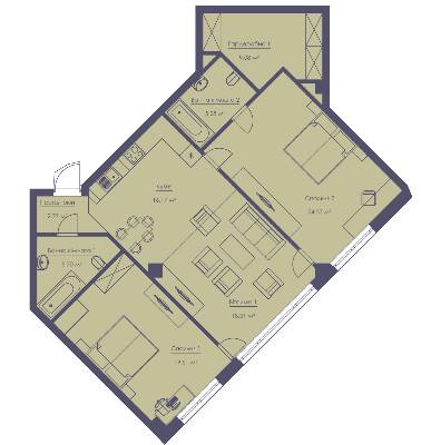 3-комнатная 101.29 м² в ЖК Franklin Concept House от 40 150 грн/м², Киев