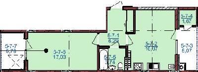 1-кімнатна 51.03 м² в ЖК на вул. Тернопільська, 42 від 15 500 грн/м², Львів