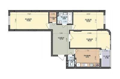 3-комнатная 76.14 м² в ЖК на ул. Трускавецкая от 16 000 грн/м², с. Сокольники