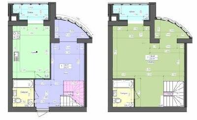 Двухуровневая 82.91 м² в ЖК Лазурный от застройщика, Полтава