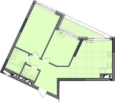 2-кімнатна 62.97 м² в ЖК Dibrova Park від 25 309 грн/м², Київ