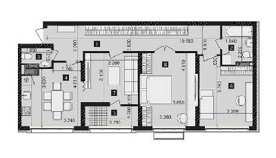 3-кімнатна 83.25 м² в ЖК LIKO-GRAD Perfect Town від 35 000 грн/м², Київ