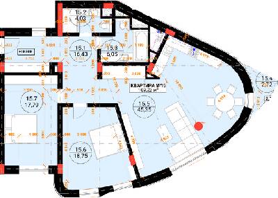3-кімнатна 109.22 м² в ЖК Грот від 21 900 грн/м², Ужгород