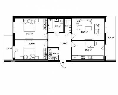 3-кімнатна 92.5 м² в ЖК Park Land від 20 550 грн/м², Ужгород