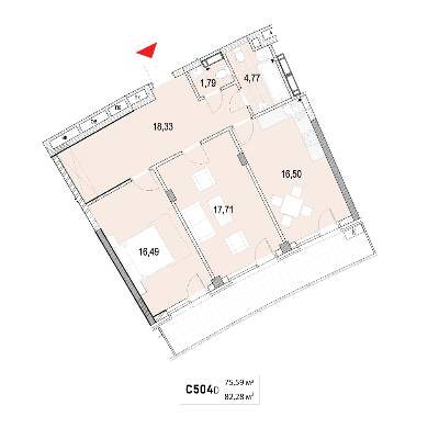 2-кімнатна 82.28 м² в ЖК La Mer від 41 150 грн/м², Одеса
