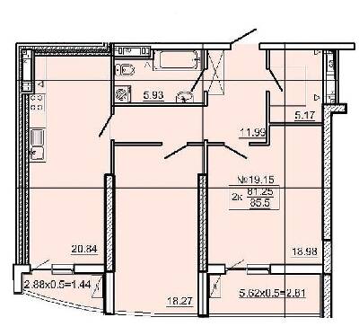 2-кімнатна 85.5 м² в ЖК Корфу від 30 750 грн/м², Одеса