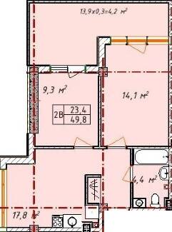 2-кімнатна 49.8 м² в ЖК Comfort Hall від 23 885 грн/м², Одеса