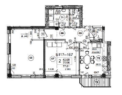 2-кімнатна 78 м² в ЖБК Сонячний-4 від 24 050 грн/м², Одеса
