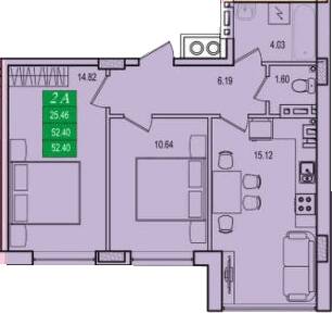 2-кімнатна 52.4 м² в ЖК Приморські Сади від 17 000 грн/м², Одеса