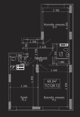 2-кімнатна 60.2 м² в ЖМ Нова Буча від 15 000 грн/м², м. Буча