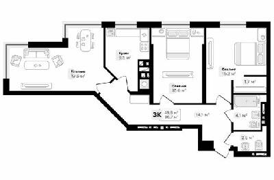 3-комнатная 80.7 м² в ЖК Auroom City от 19 800 грн/м², Львов