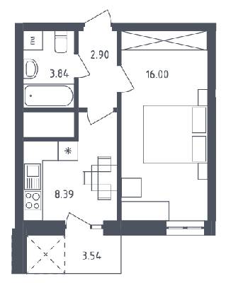 1-комнатная 32.19 м² в ЖК Малоголосківські пагорби от 22 000 грн/м², Львов