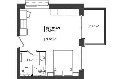 1-кімнатна 22.89 м² в Апарт-комплекс LEV CITY від 81 100 грн/м², Львів